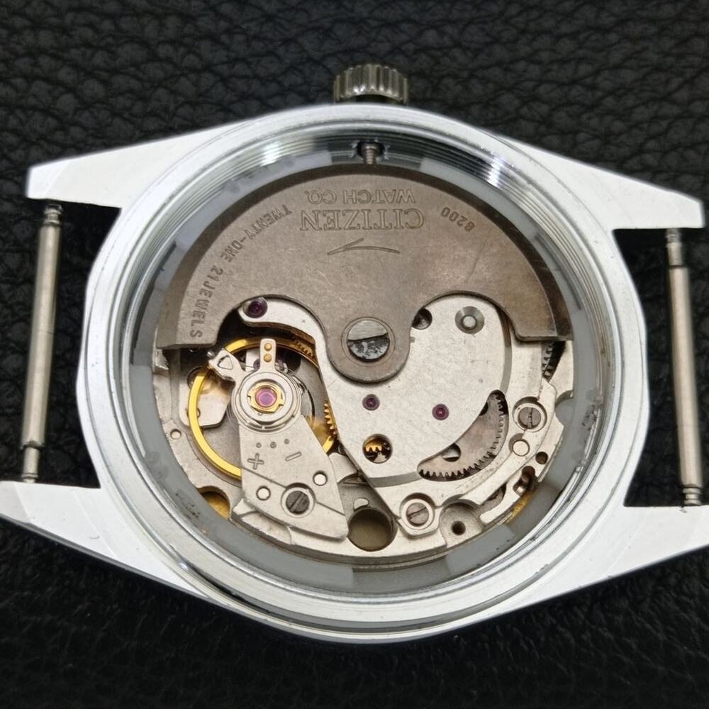 Vintage 1972 Disney Citizen Automatic Mens Silver Watch W/daydate & Blue accents - Picture 10 of 10